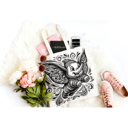 tote bag personnalisé coton avec design Dumbo tribal – sac Disney à personnaliser