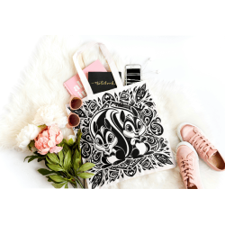 tote bag personnalisé coton avec design Tic Tac tribal – sac illustré à personnaliser