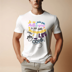 T-shirt personnalisé “J’aime pas les cons” | Cadeau humour direct